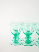 Ensemble À Composé De 6 Petits Verres À Liqueur - Bleu Turquoise - Design - 1970