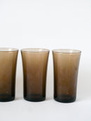 Lot De 4 Verres À Eau En Verre Fumé - Long Drink - 1970