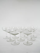 Lot De 9 Coupes À Champagne En Cristal Gravé - 1930