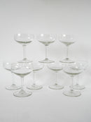 Lot De 9 Coupes À Champagne En Cristal Gravé - 1930