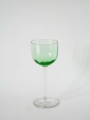 Ensemble De 7 Verres À Vin Très Hauts - Vert - Art Nouveau - 1900