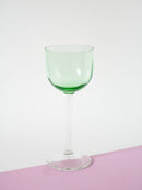 Ensemble De 7 Verres À Vin Très Hauts - Vert - Art Nouveau - 1900