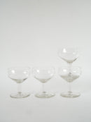 Ensemble De 4 Coupes À Champagne En Cristal Gravé - 1950