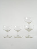 Ensemble De 4 Coupes À Champagne En Cristal Gravé - 1950