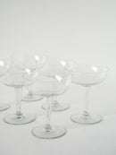 Ensemble De 7 Coupes À Champagne En Cristal Gravé - 1940