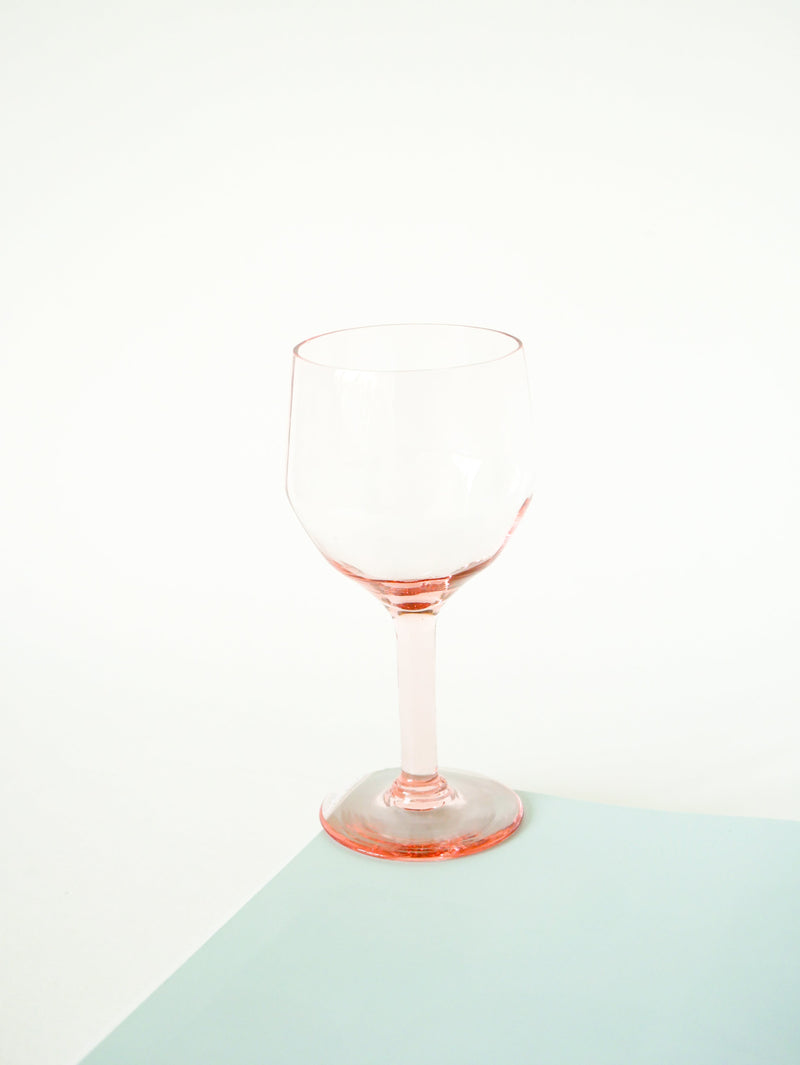 Ensemble De 4 Verres À Vin Rose - Art Nouveau - Début Xxème