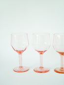 Ensemble De 4 Verres À Vin Rose - Art Nouveau - Début Xxème