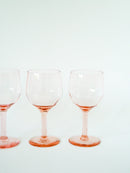 Ensemble De 4 Verres À Vin Rose - Art Nouveau - Début Xxème