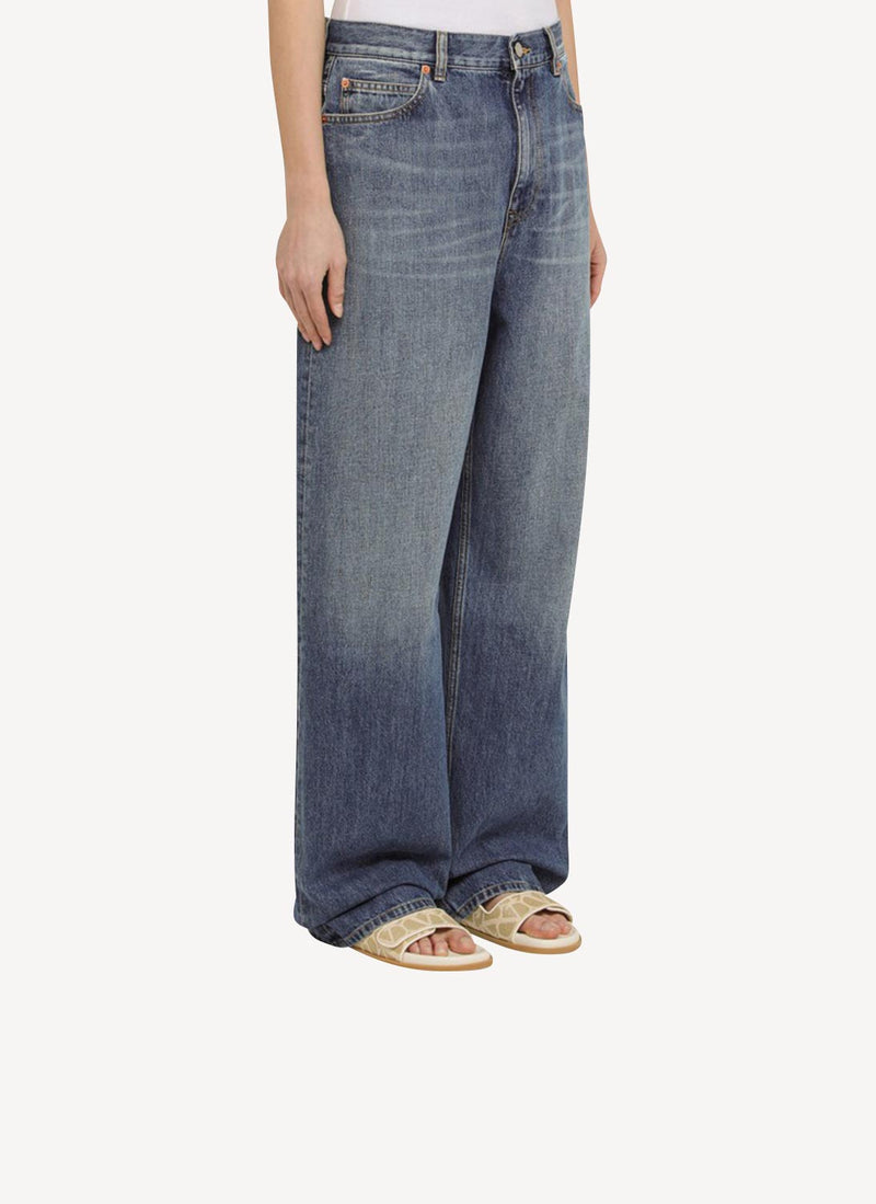 Valentino - Pantalon - Blue Washed Medium - Femme