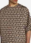 Valentino - Tee Shirt - Brown - Homme