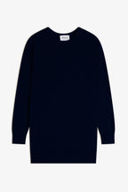 Pull Col Rond Boutonné Dos - Vanessa - Navy