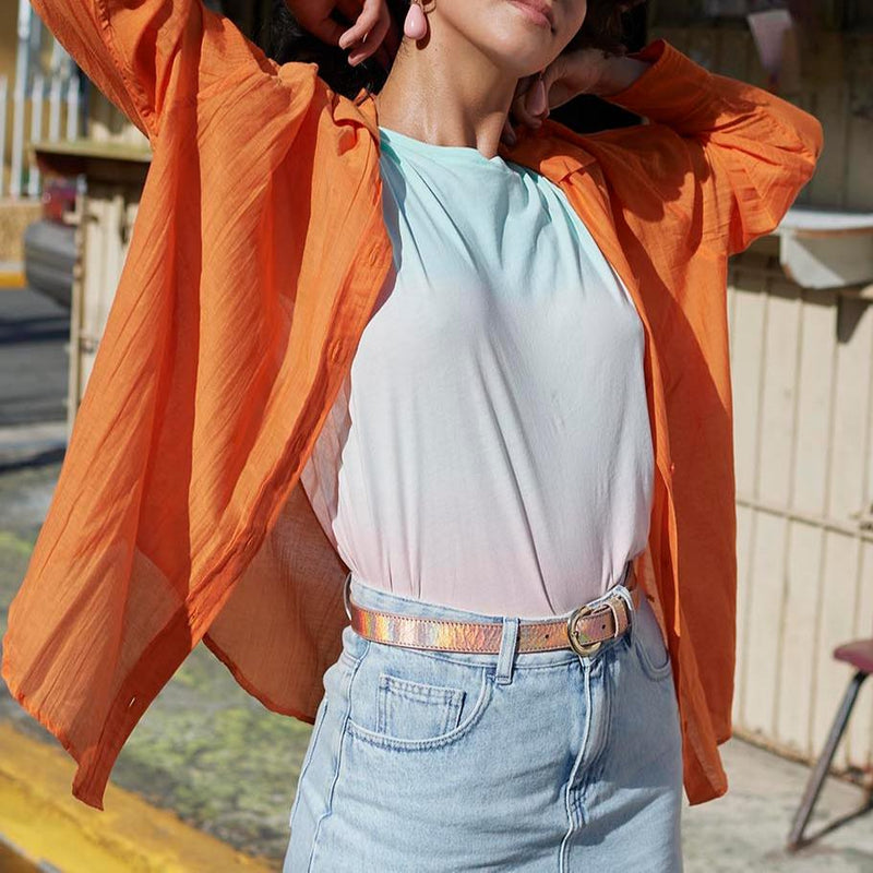 Camisa Varenon - Papaya