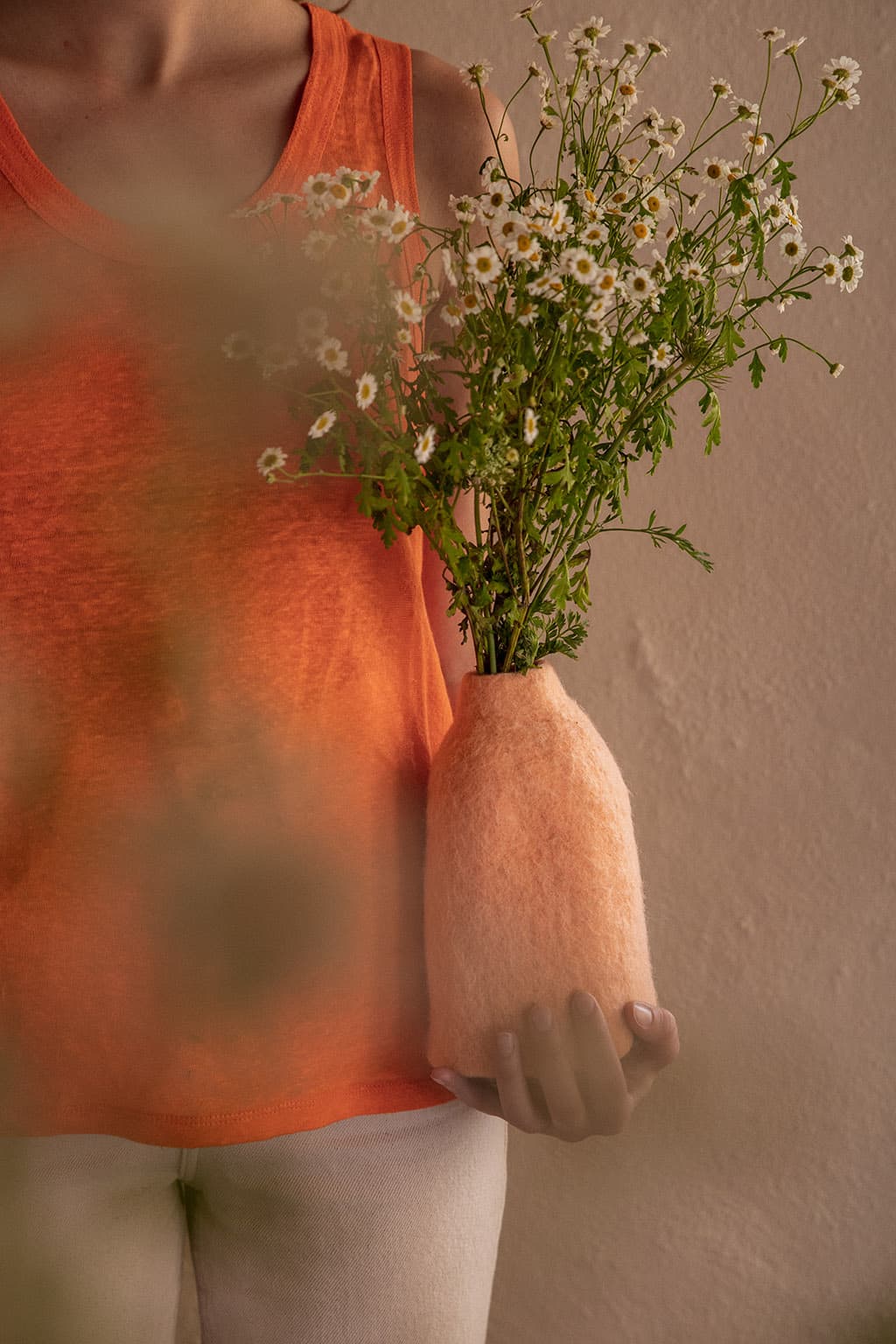 Enfärgat Klockformat Vasfodral - Blush