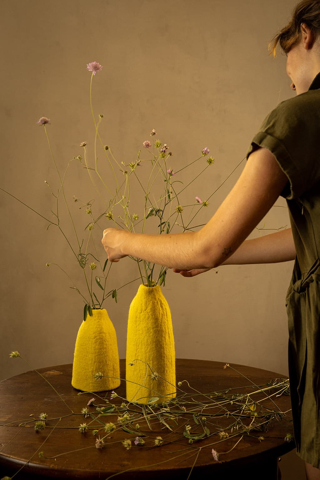 Enfärgat Klockformat Vasfodral - Citron