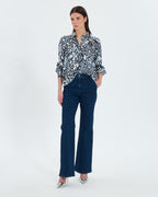 Summer wave print shirt_1