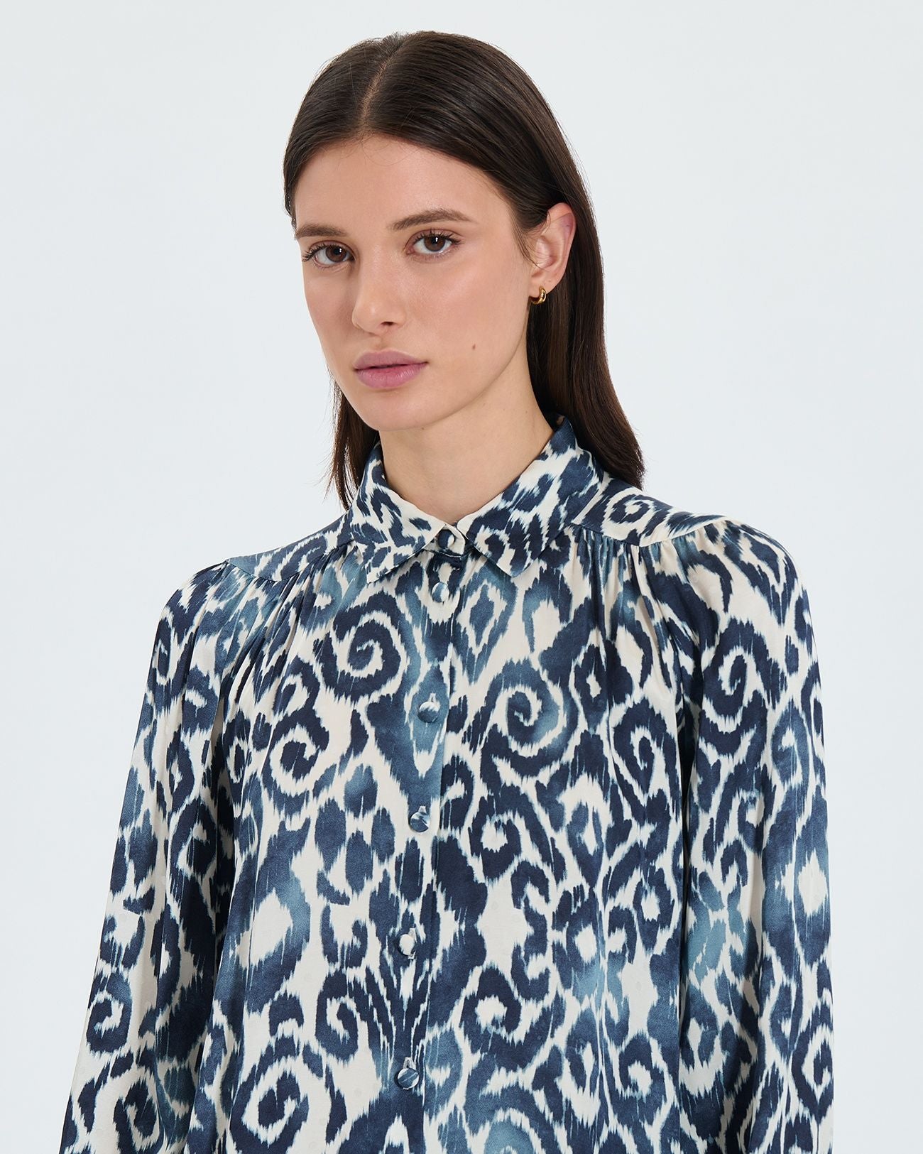 Summer wave print shirt_2