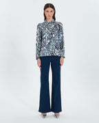 Summer wave print shirt_4