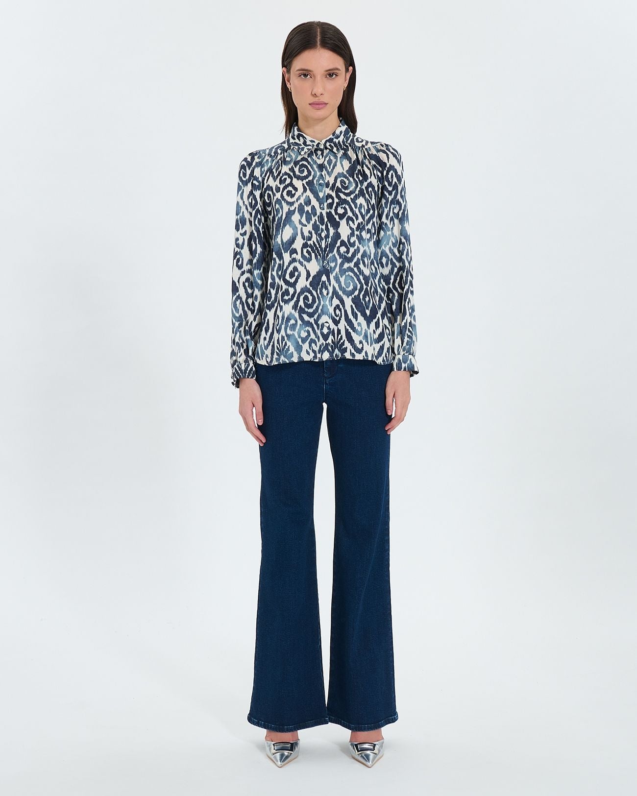 Summer wave print shirt_4