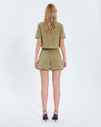 Straight khaki denim shirt_2