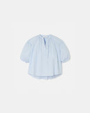 Blouse fluide en coton bleue ciel_1