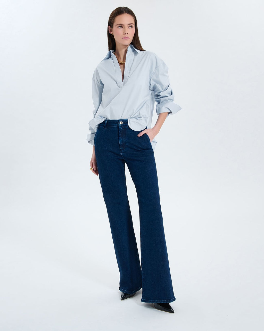 Sky blue poplin shirt_1