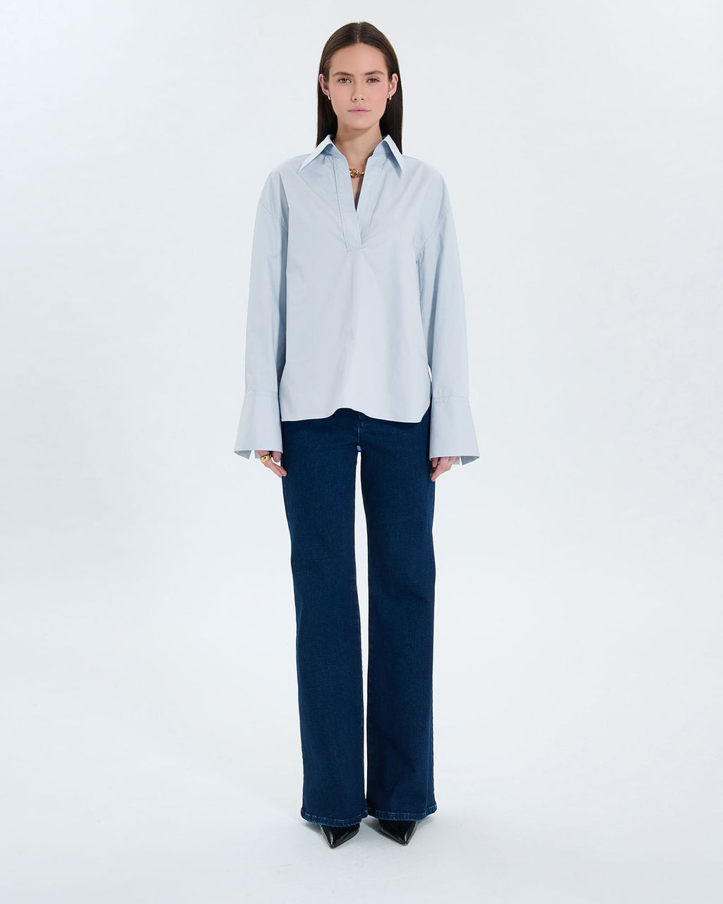 Sky blue poplin shirt_4