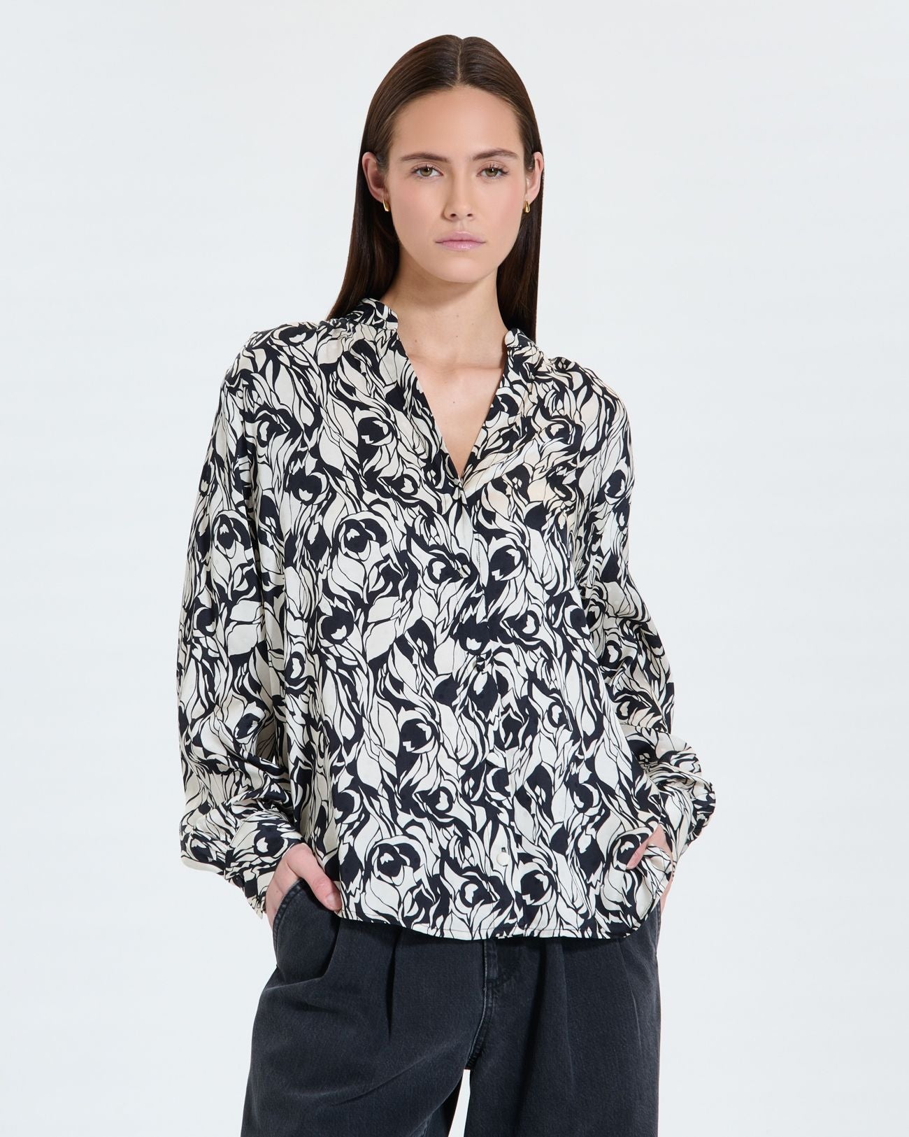 Flowy floral print blouse_1