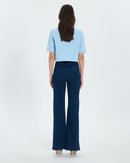 Chemise courte en crêpe bleu ciel_3