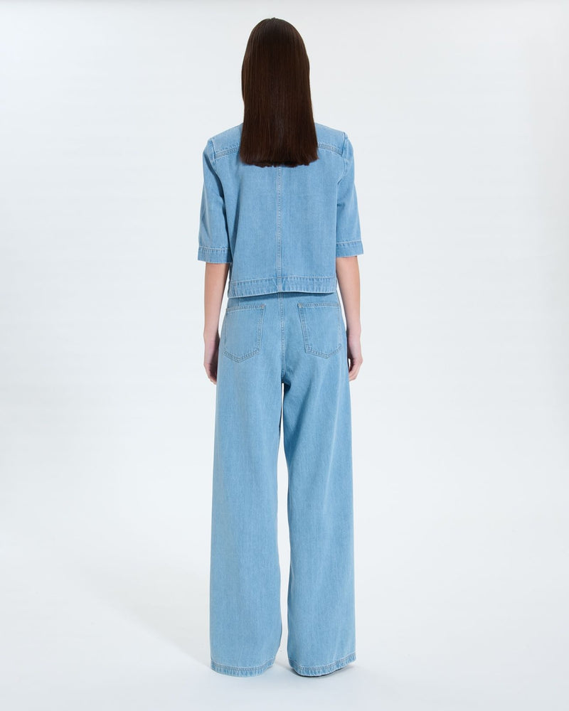 Chemise courte light blue_3