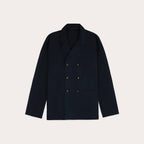 Double-Breasted Cotton Work Jacket Navy