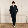 Double-Breasted Cotton Work Jacket Navy