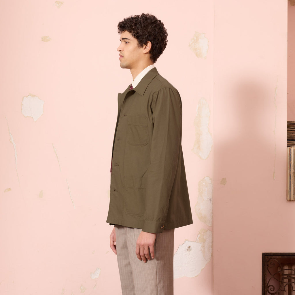 Veste De Travail En Ripstop Japonais Kaki