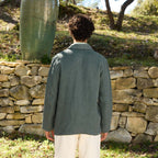 Veste De Travail En Lin Verte