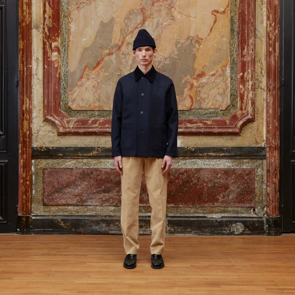 Veste De Travail En Laine Marine