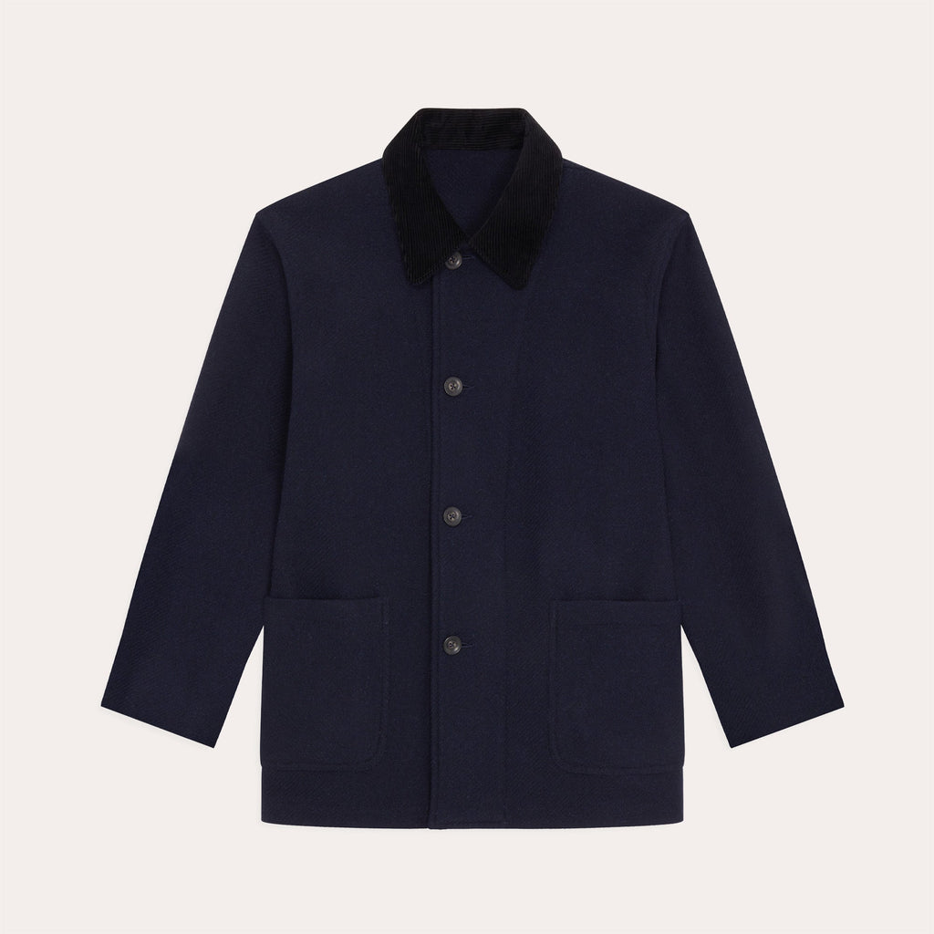 Veste De Travail En Laine Marine