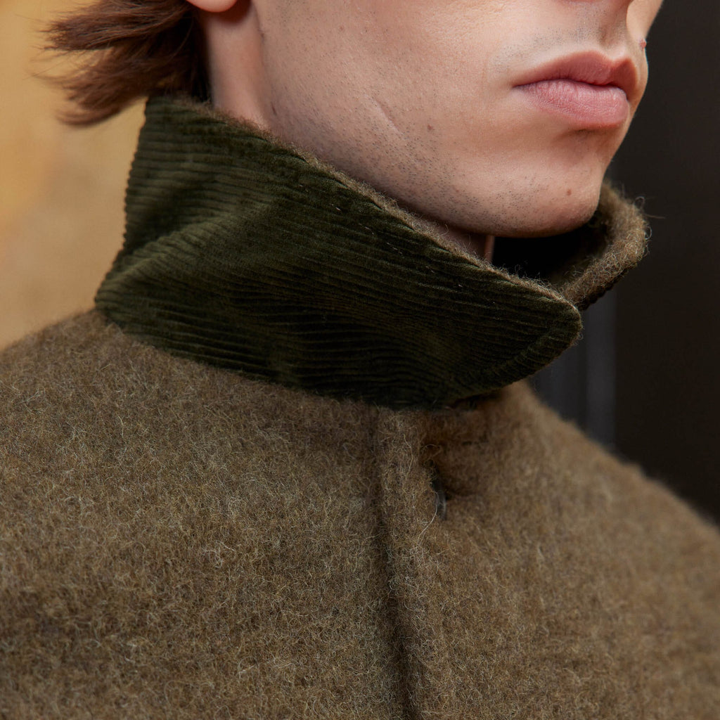 Veste De Travail En Laine Shaggy Dog Vert Foncé