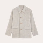 Veste De Travail En Laine Shaggy Dog Beige Chiné