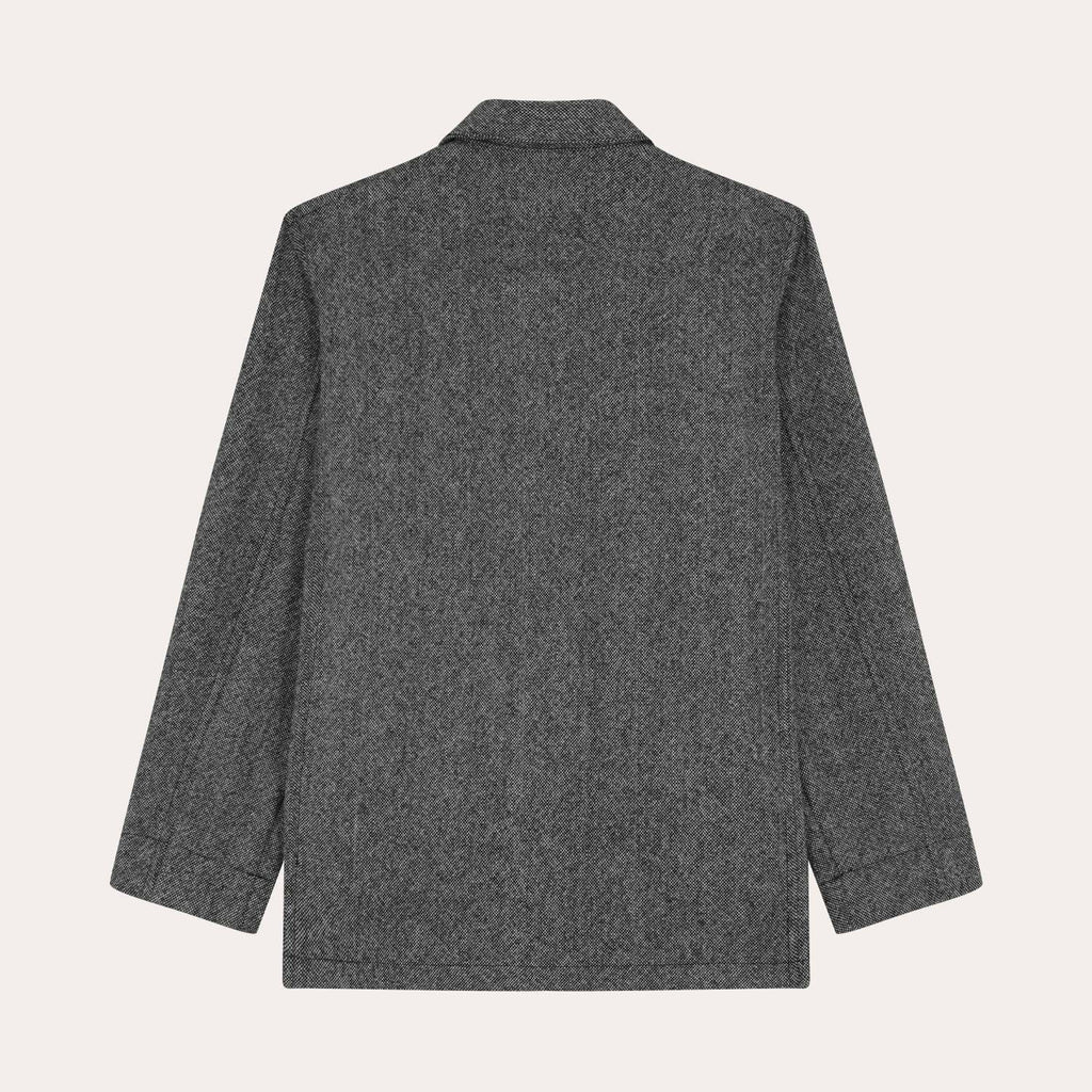 Veste De Travail En Laine Nattée Grise