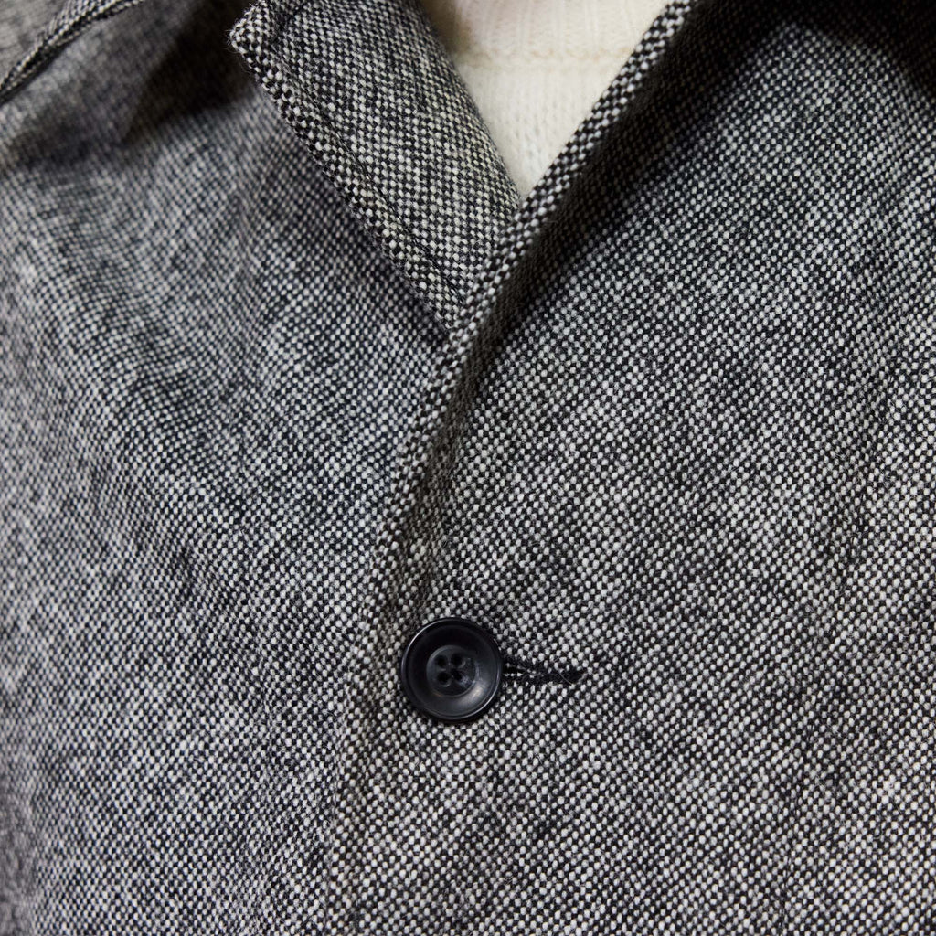 Veste De Travail En Laine Nattée Grise