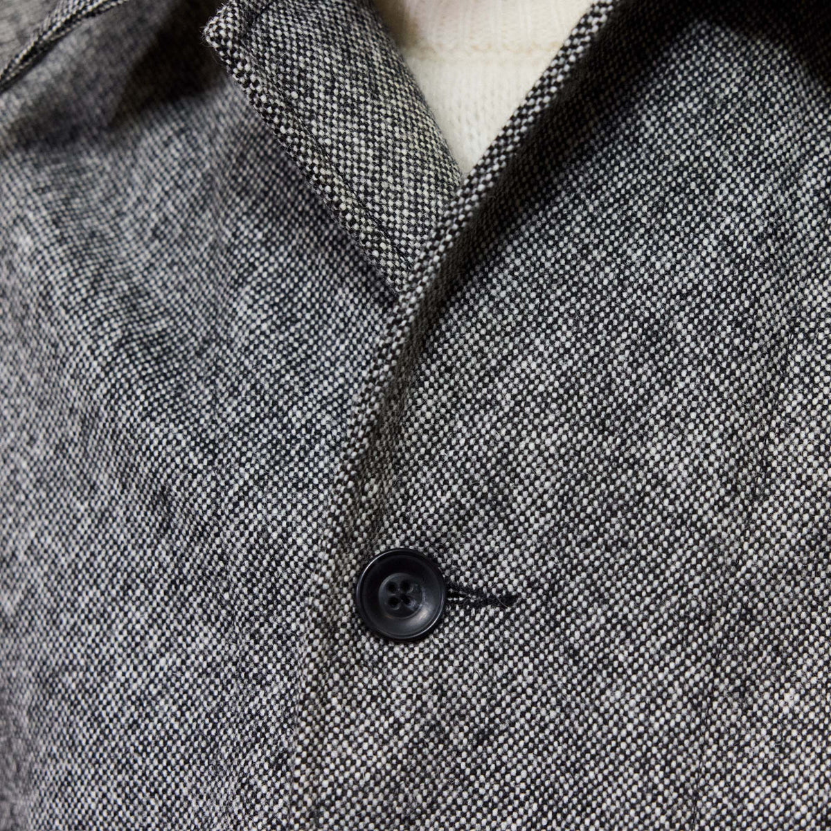 Veste De Travail En Laine Nattée Grise