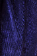 Pantalon Idéaliste En Velours Bleu Nuit