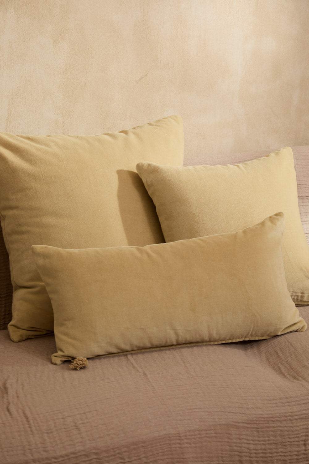 Housse De Coussin Velour - Ecru