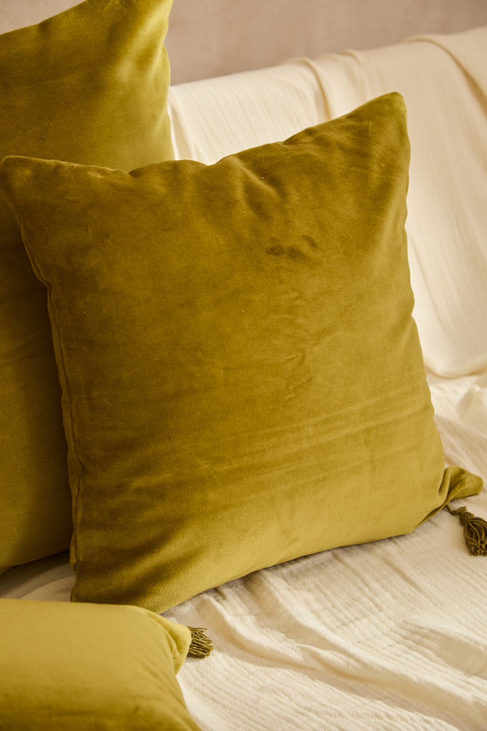 Housse De Coussin Velour - Vert