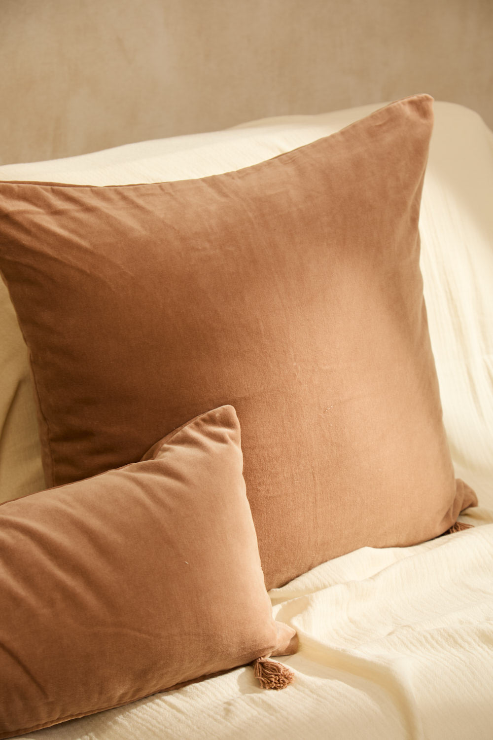 Housse De Coussin Velour - Rose