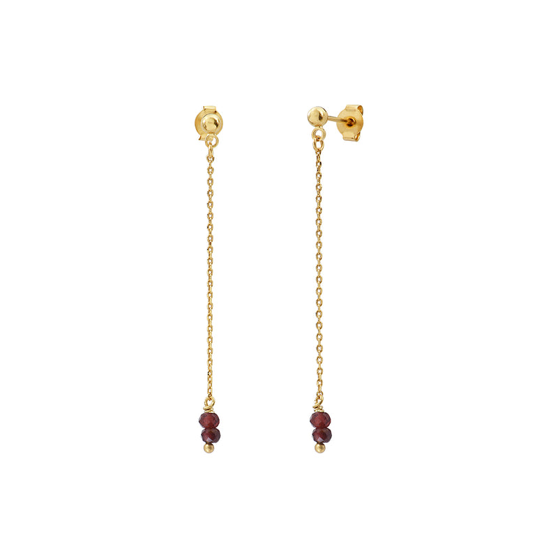 Boucles D'Oreilles Venus Grenat