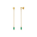 Boucles D'Oreilles Venus Agate Verte