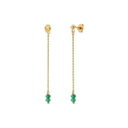 Boucles D'Oreilles Venus Agate Verte