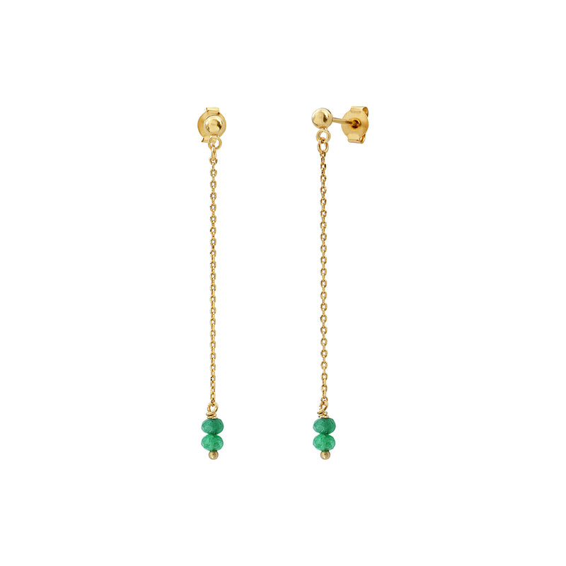 Boucles D'Oreilles Venus Agate Verte