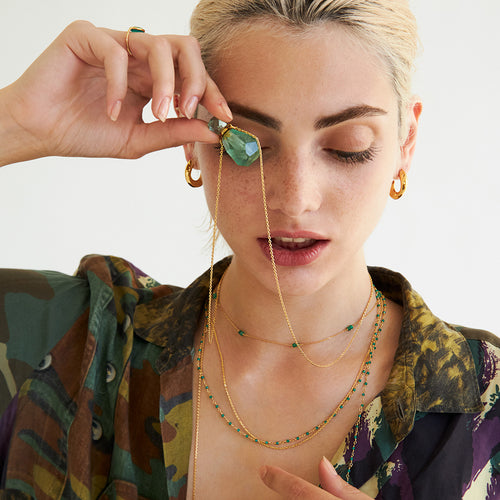 Collier Venus Agate Verte