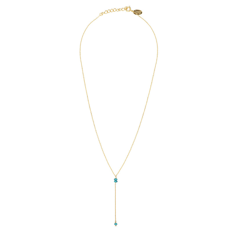 Collier Cravate Courte Venus Turquoise